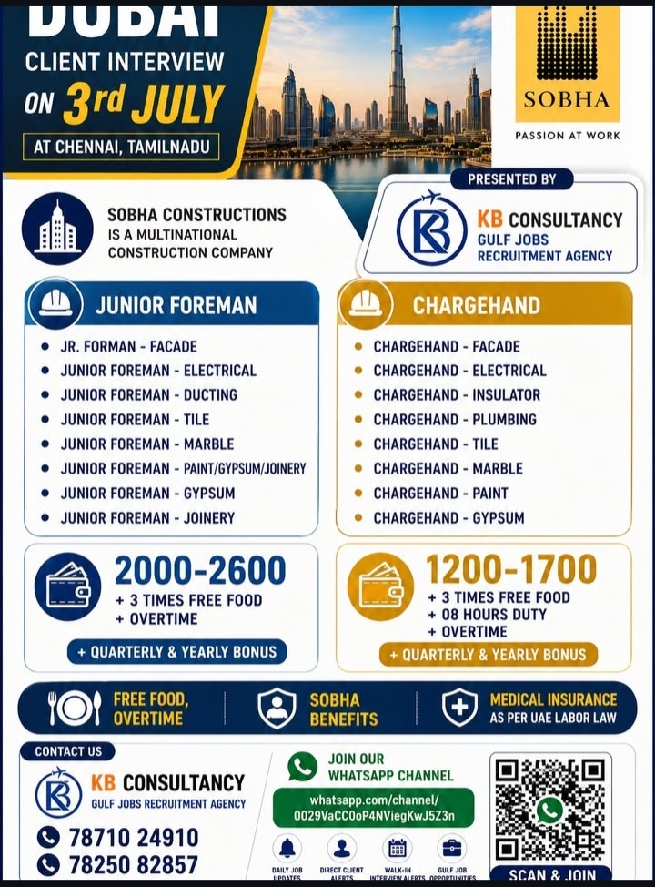 Hiring for Dubai