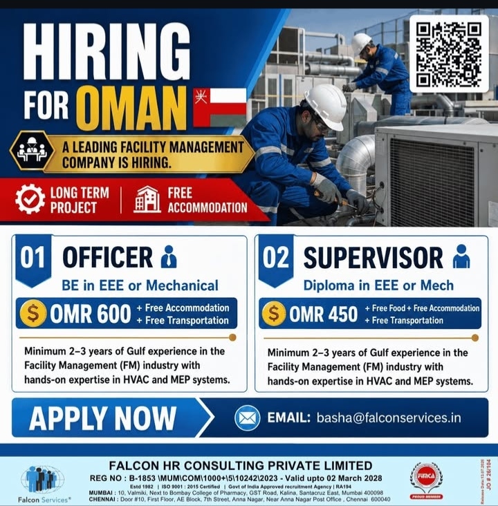 HIRING FOR FACILITY MANAGEMENT COMPANY IN OMAN