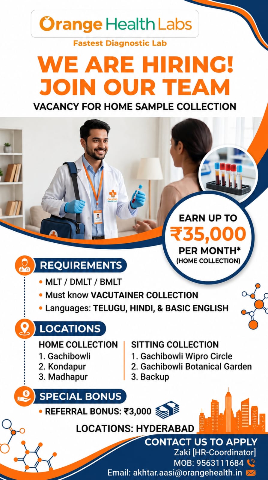 Hiring for home collection