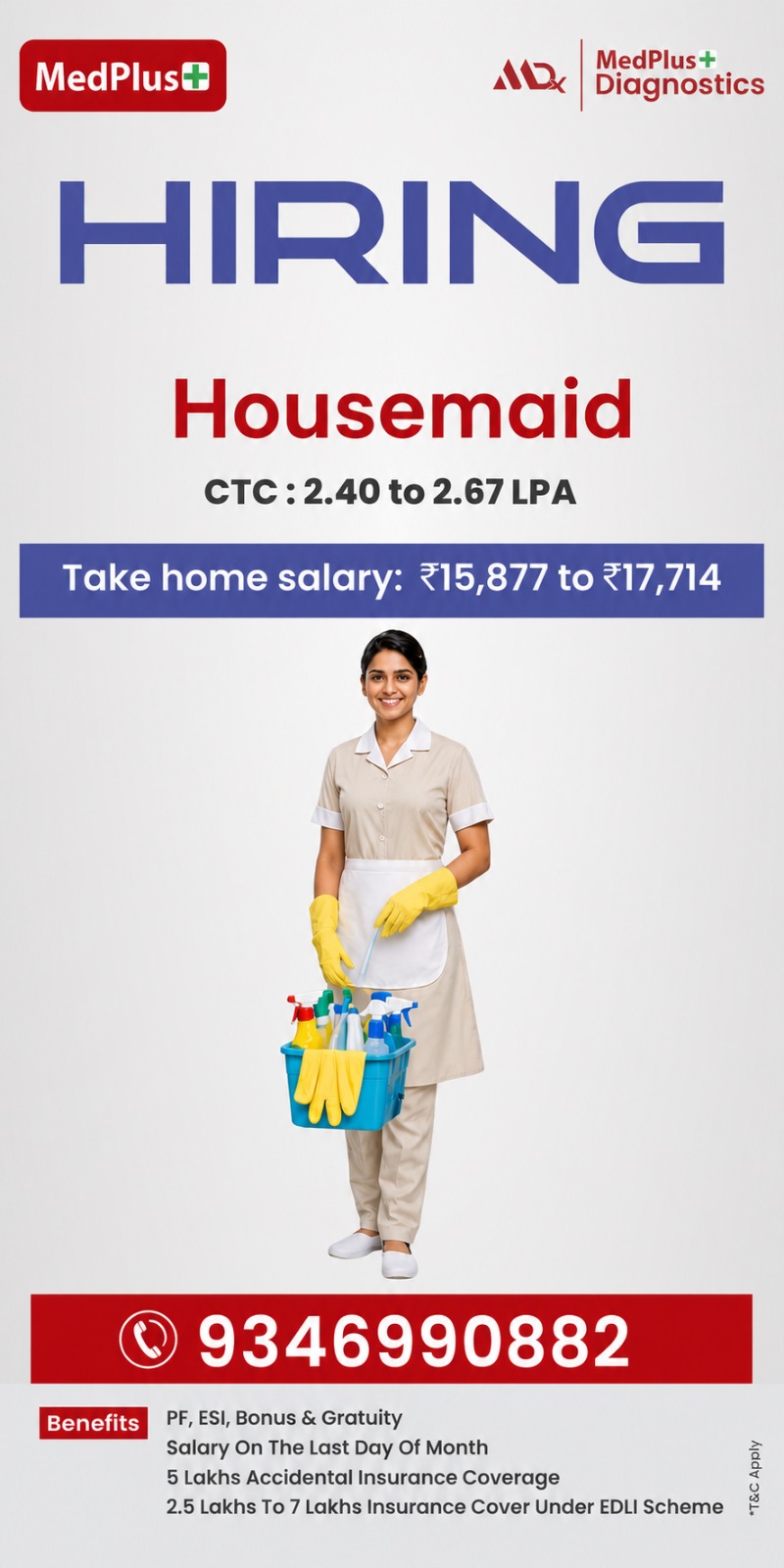 hiring for house maids