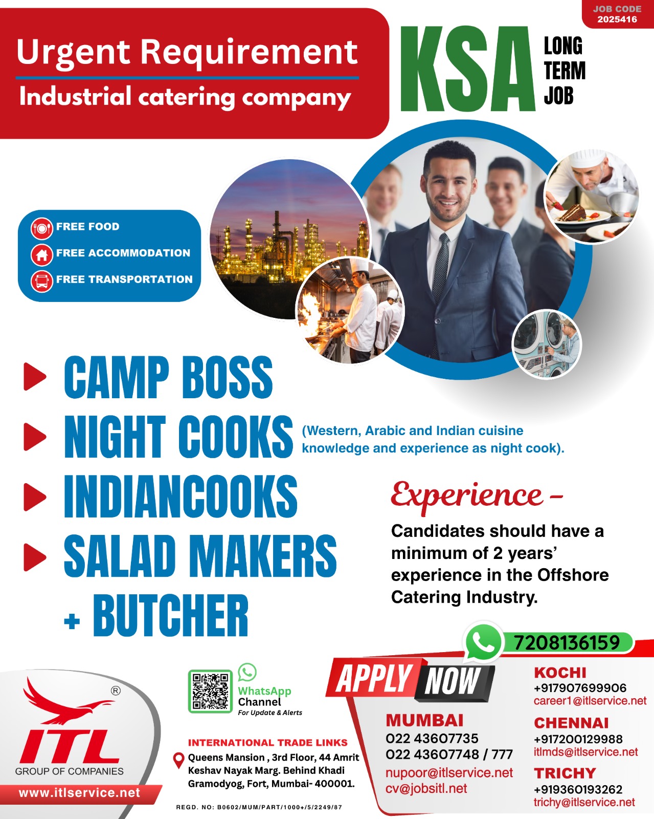 HIRING FOR KSA - CATERING POSITIONS