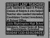 HIRING FOR LADY TEACHER AT SCHOOL