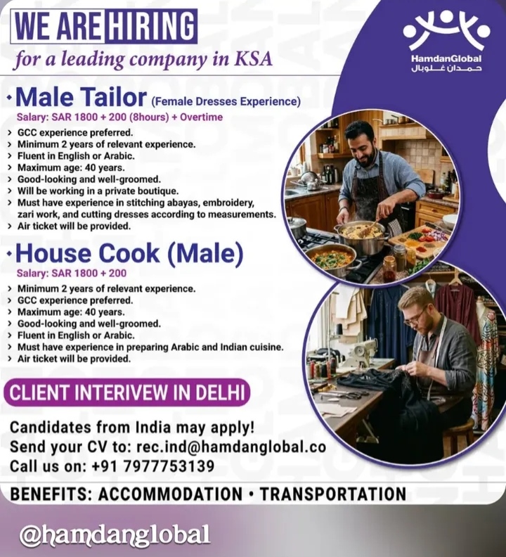 HIRING FOR LEADING COMPANY IN KSA