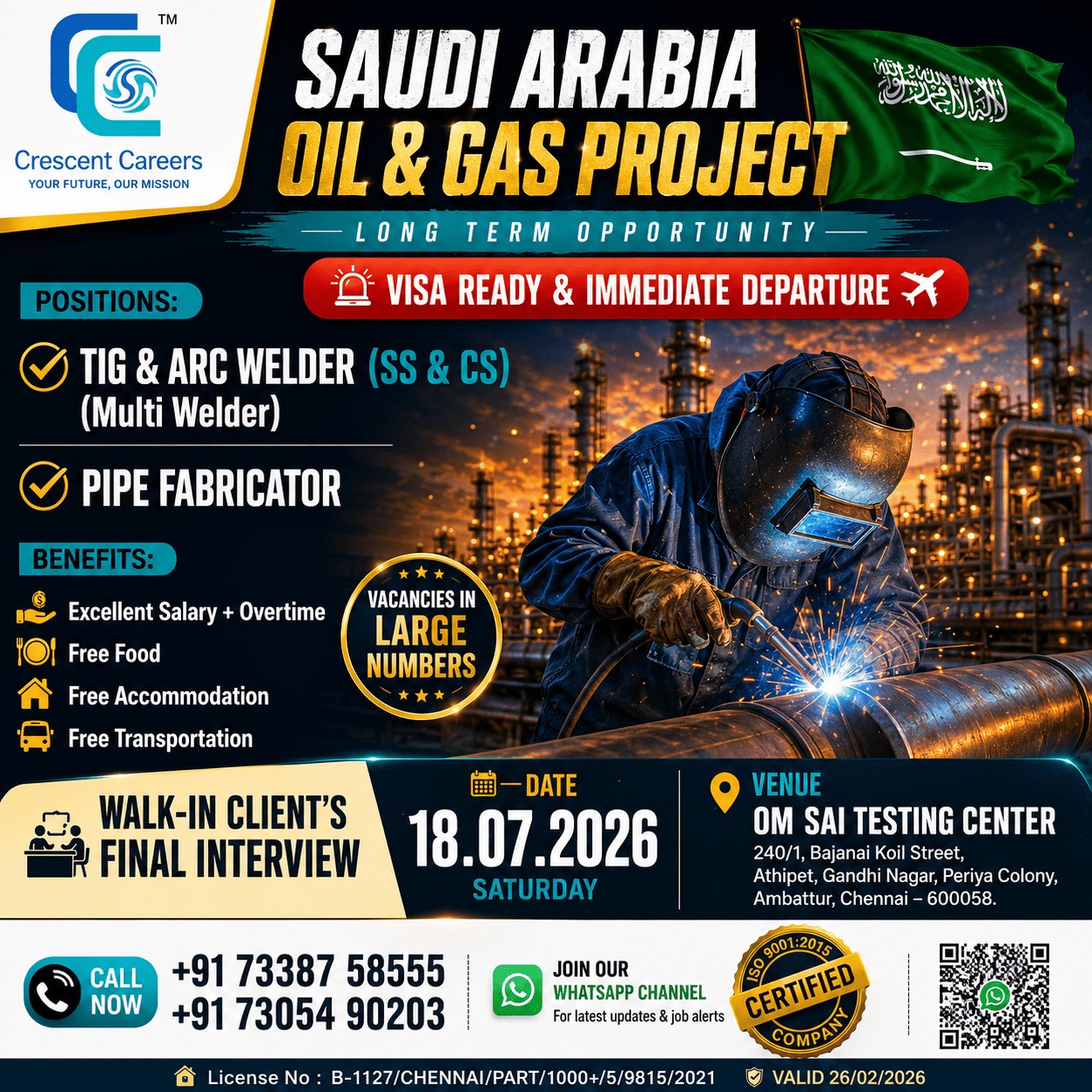 HIRING FOR OIL AND GAS COMPANY- KSA