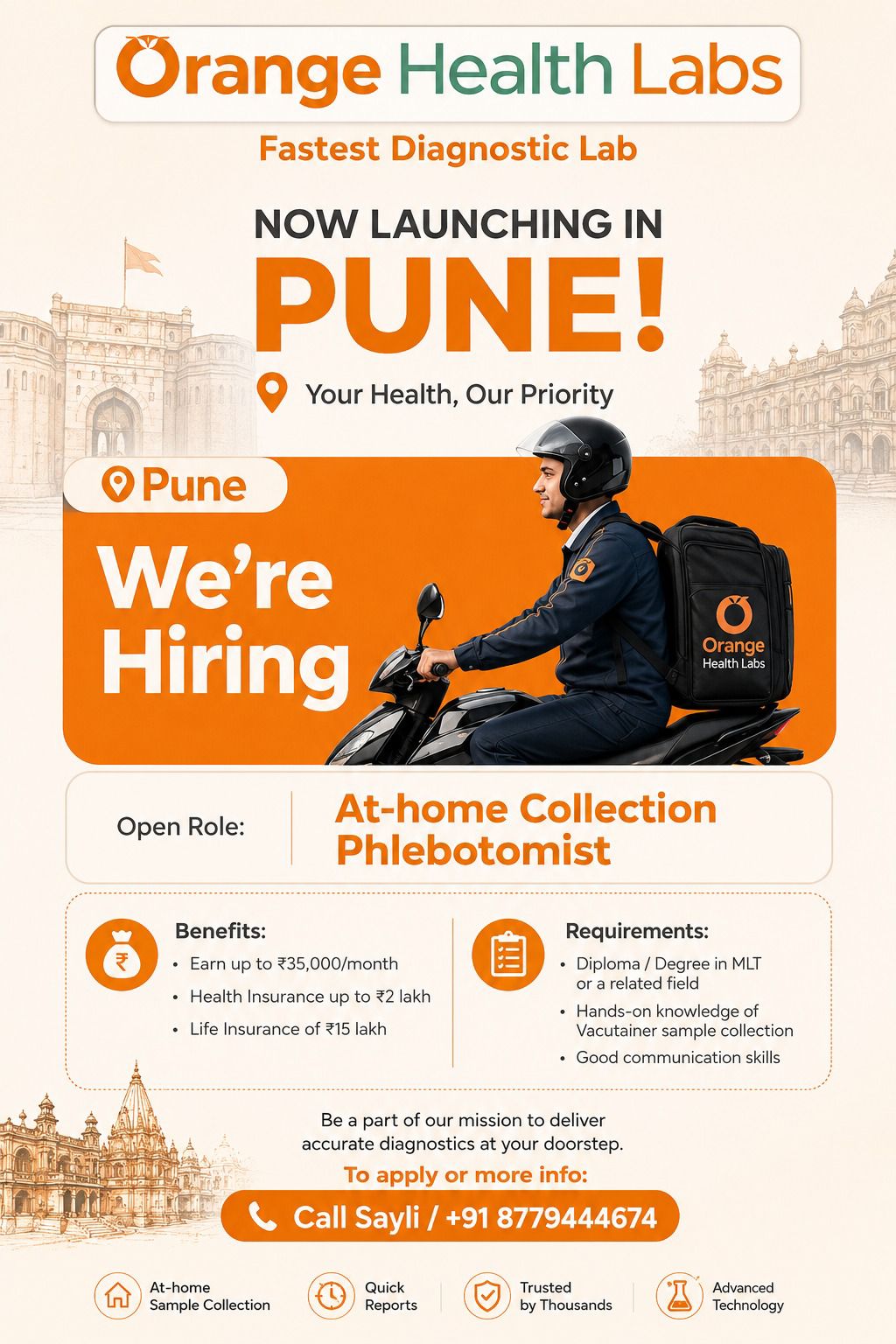 hiring for orange health lab