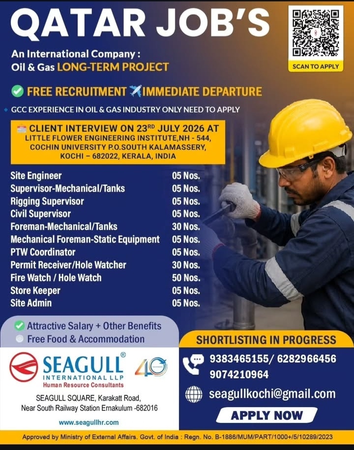 HIRING FOR QATAR PROJECT