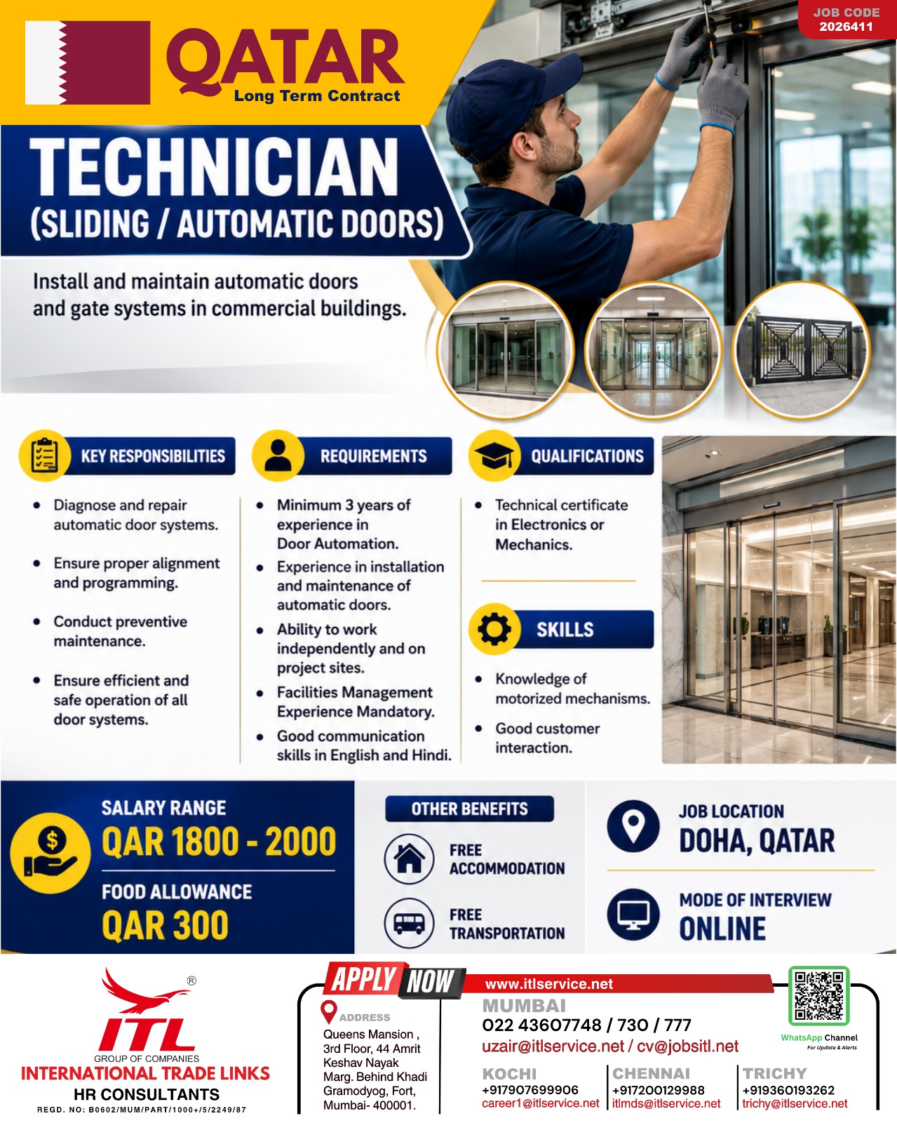 HIRING FOR QATAR