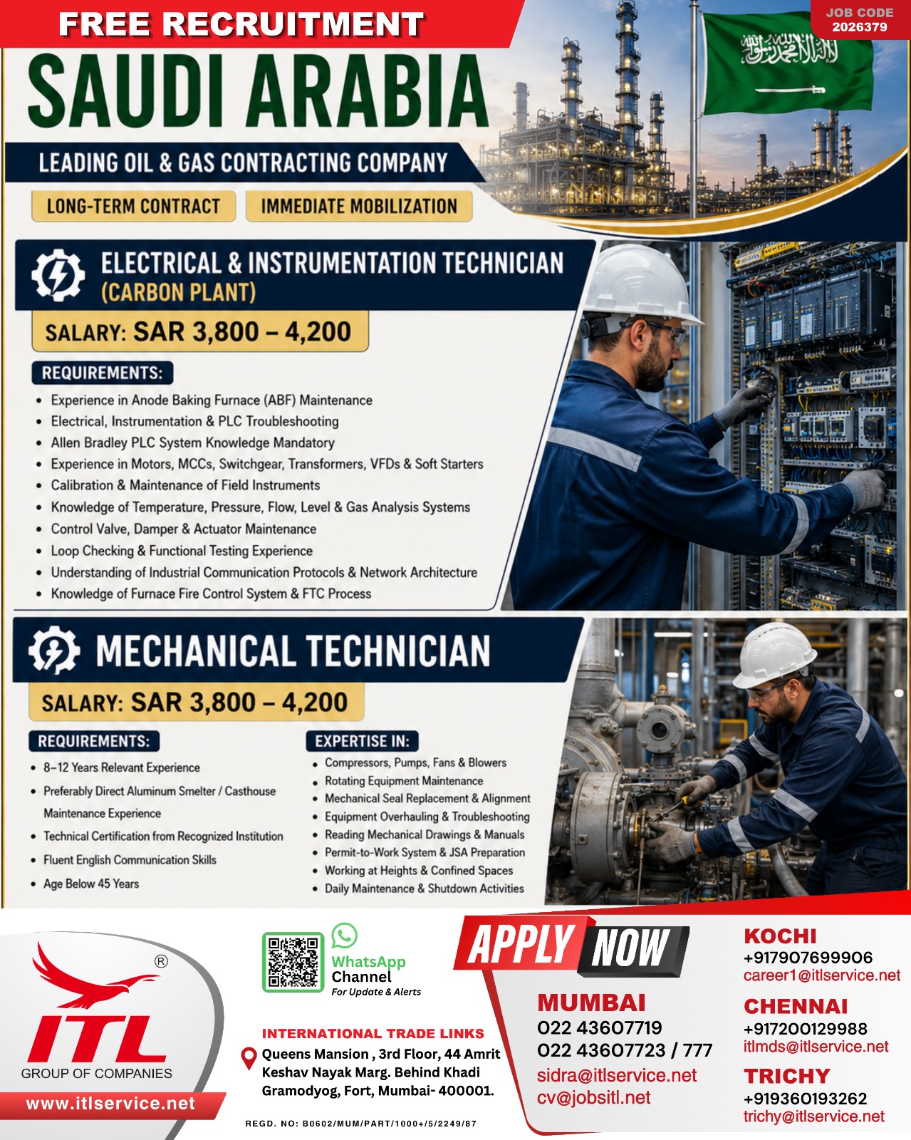 Hiring for Saudi Arabia company