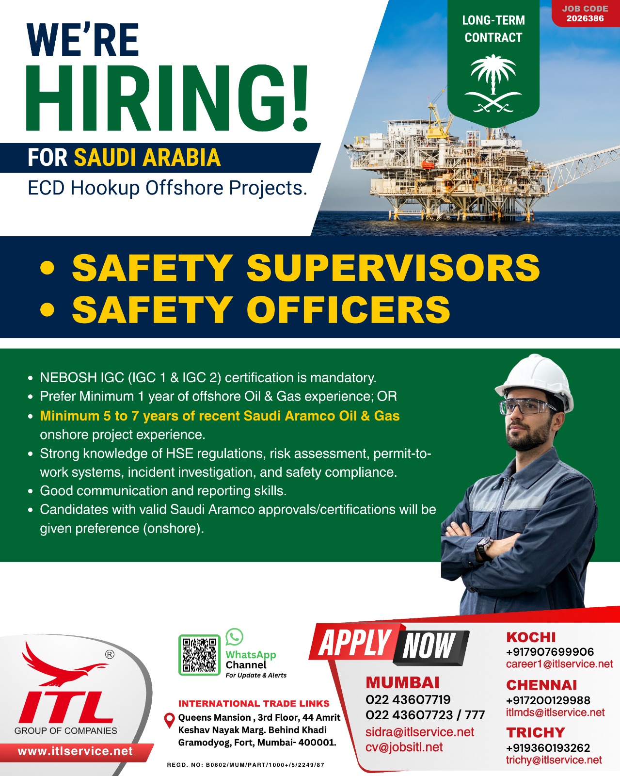 Hiring for Saudi Arabia project