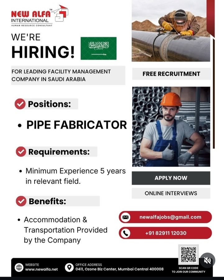 HIRING FOR SAUDI  ARABIA