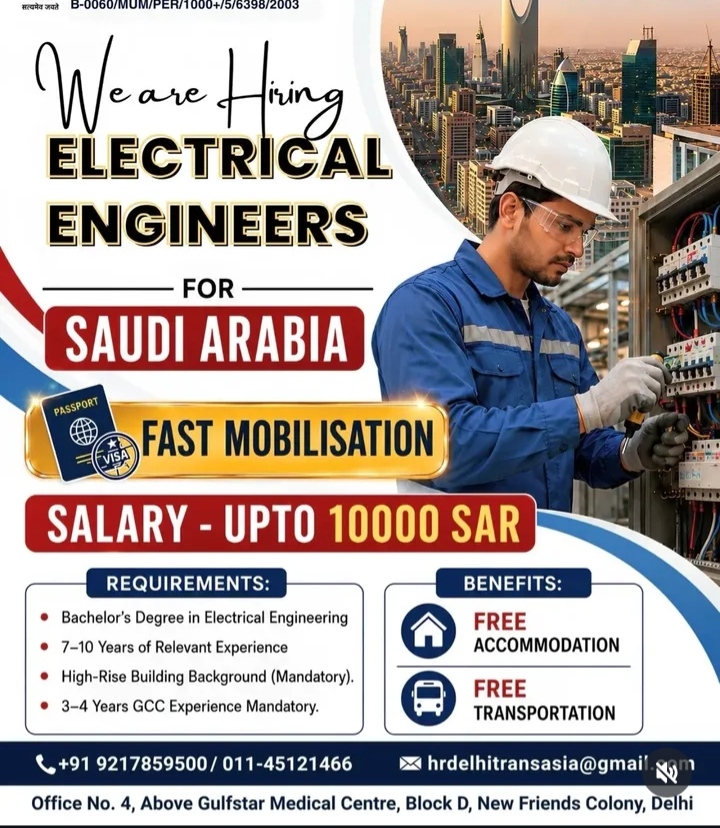 HIRING FOR SAUDI ARABIA