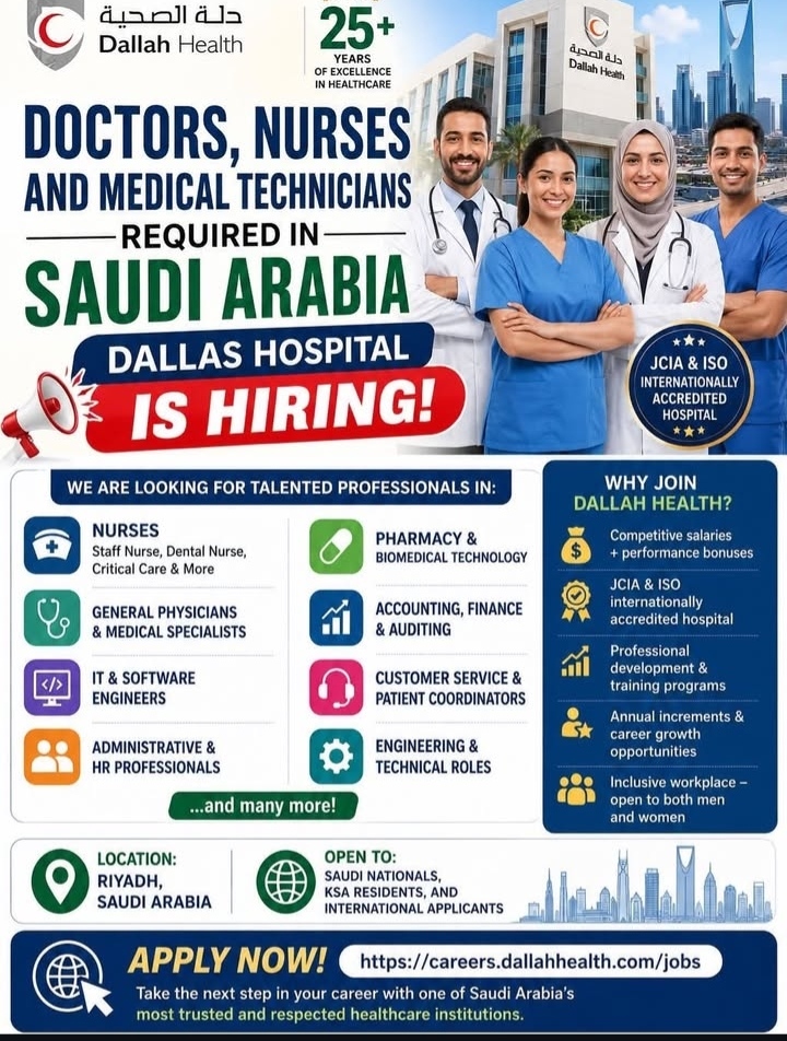 HIRING FOR SAUDI ARABIA