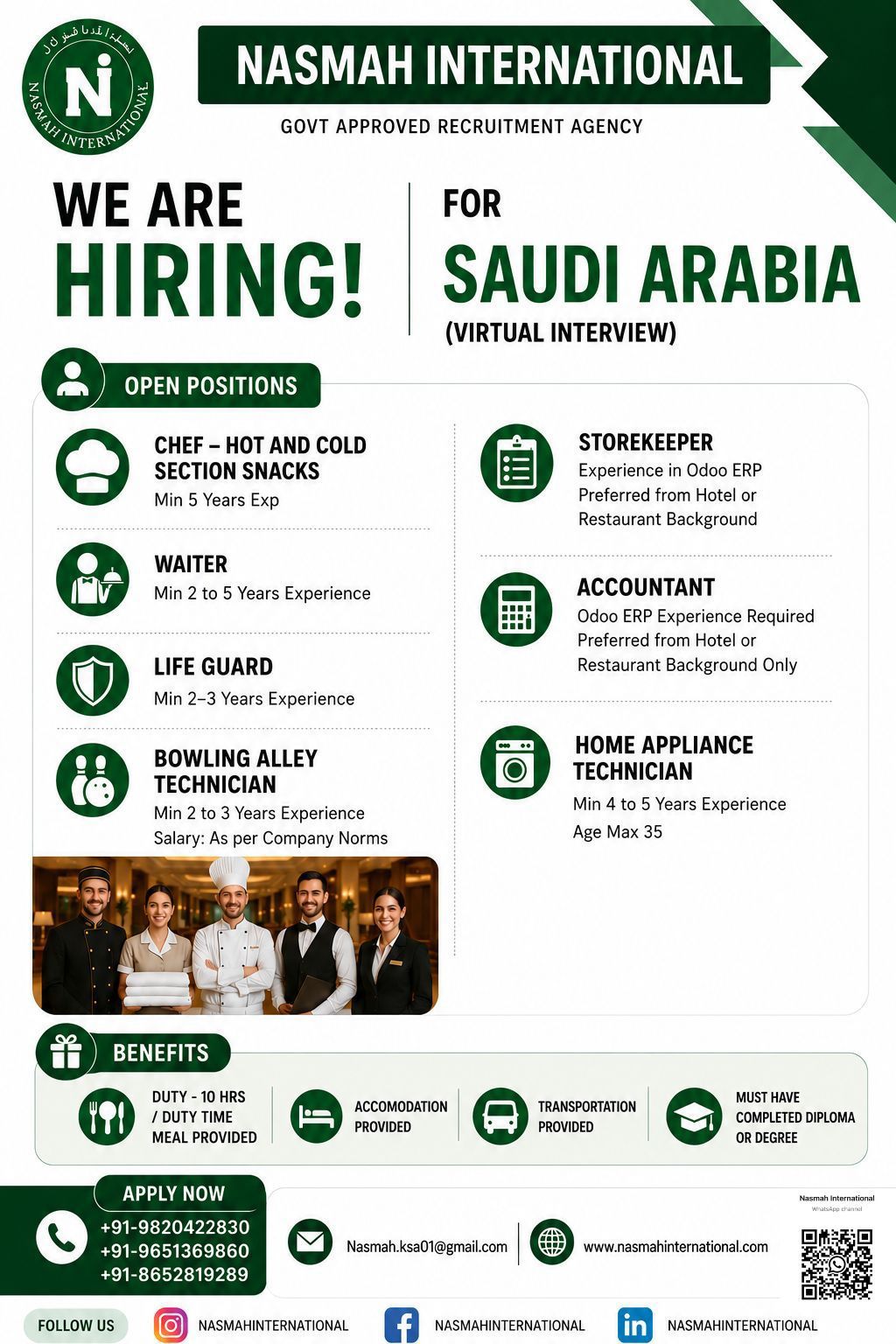 Hiring for Saudi
