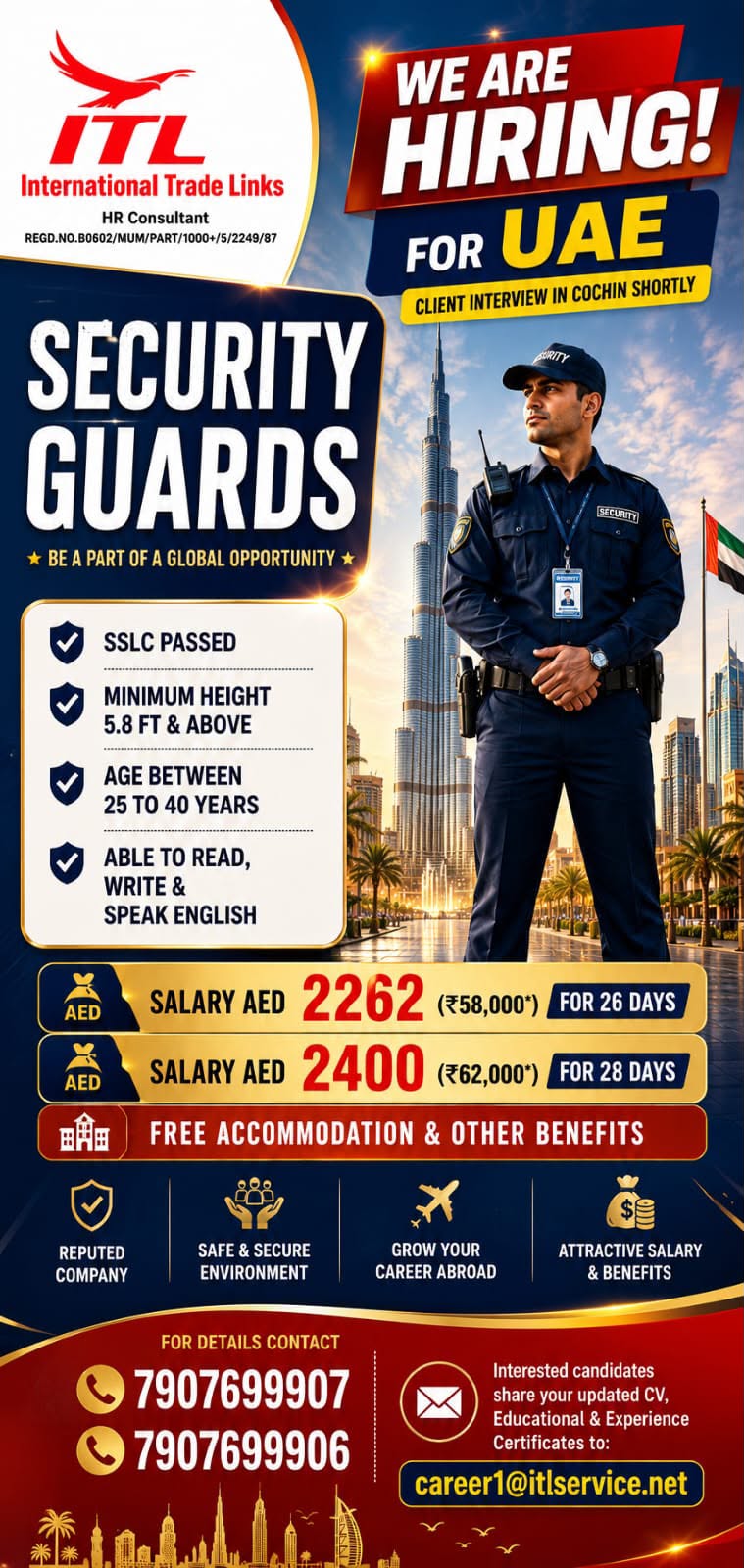 HIRING FOR SECURITY GUARDS