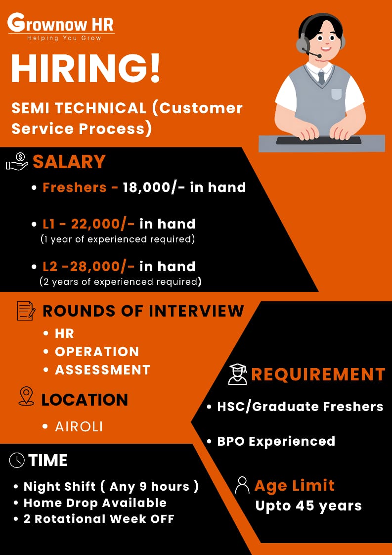 Hiring for semi technical