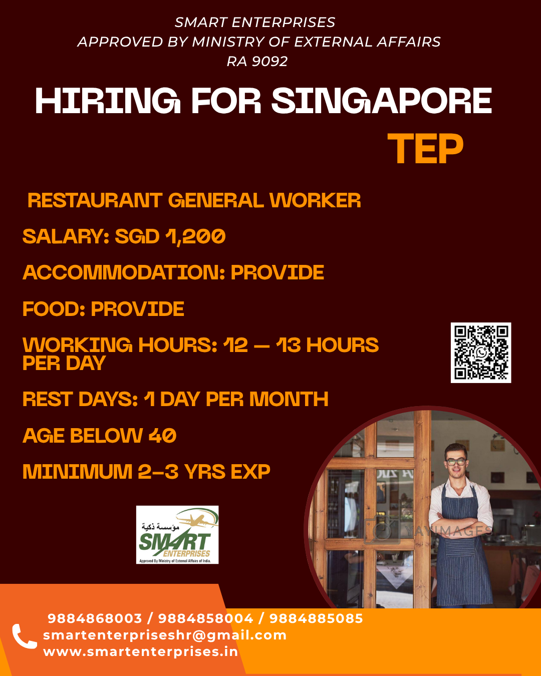 HIRING FOR SINGAPORE