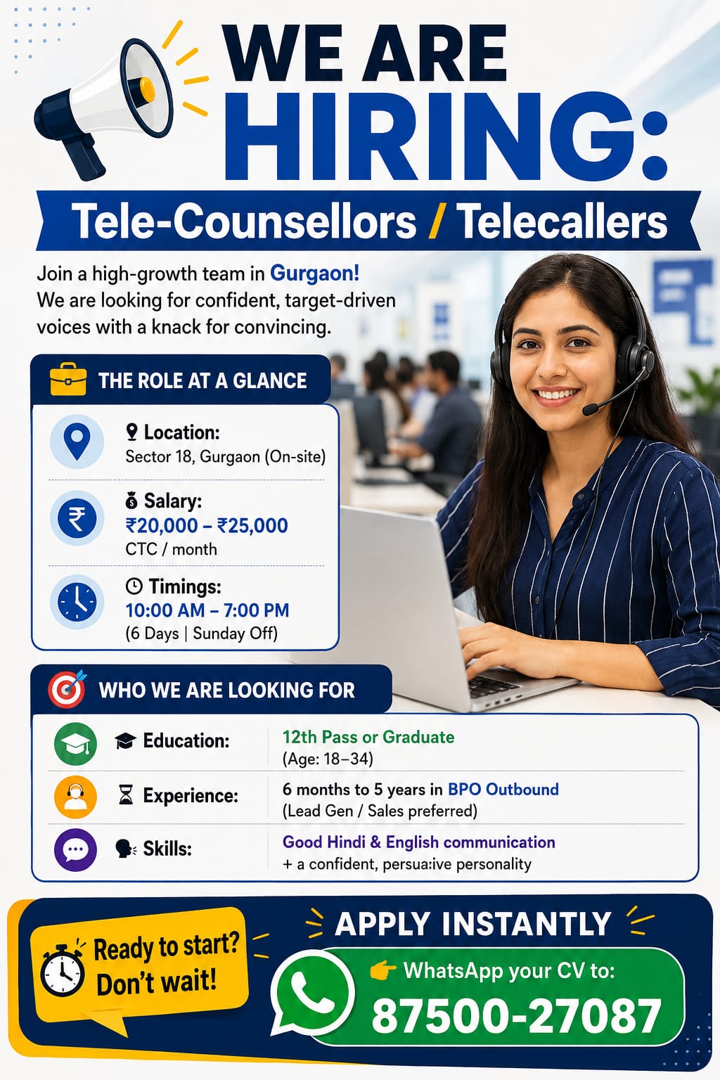 Hiring for telecallers