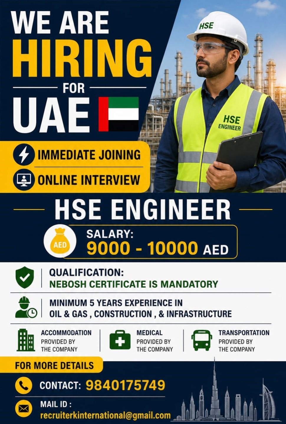 Hiring for UAE