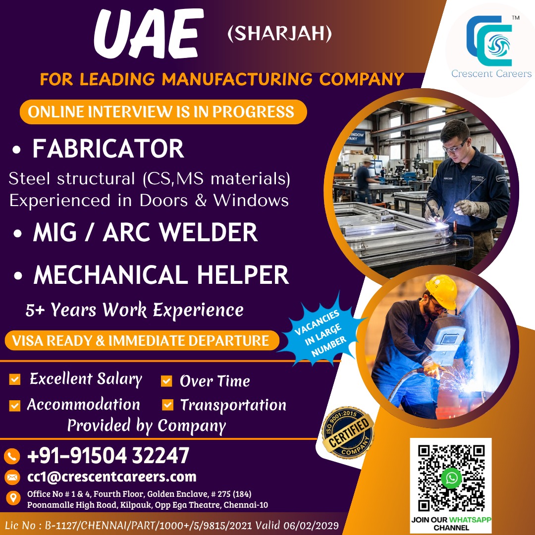 HIRING FOR UAE