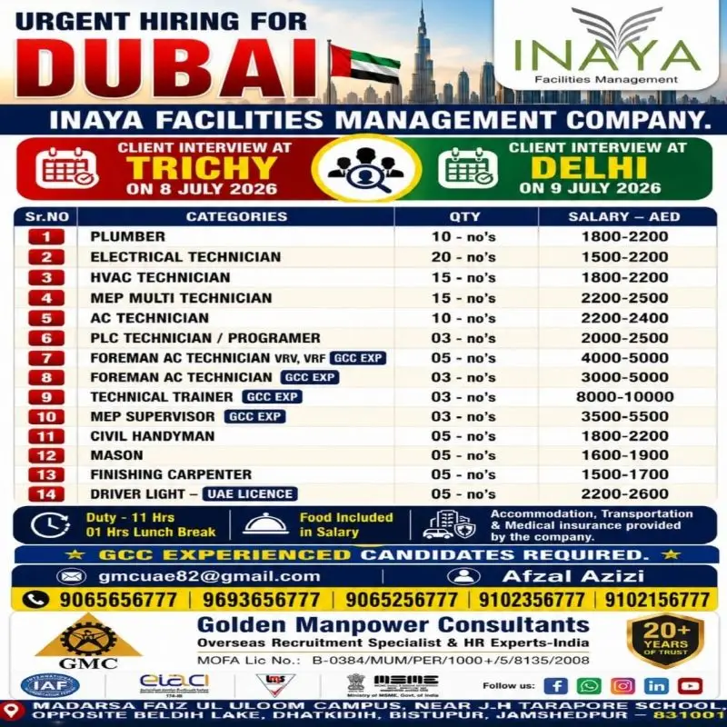 HIRING IN DUBAI MANAGEMENT COMPANY