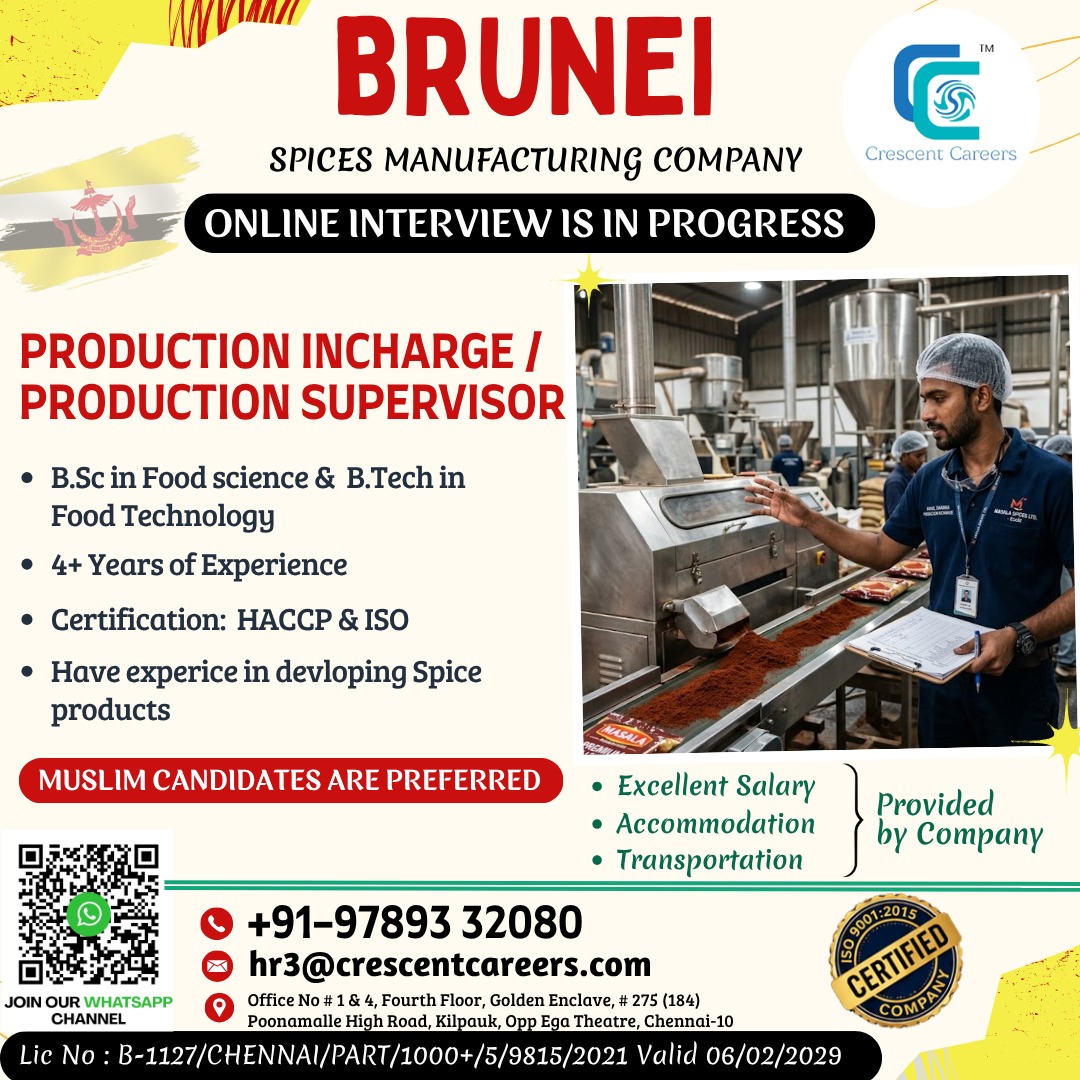 Hiring Now: Food Tech Professionals for Brunei