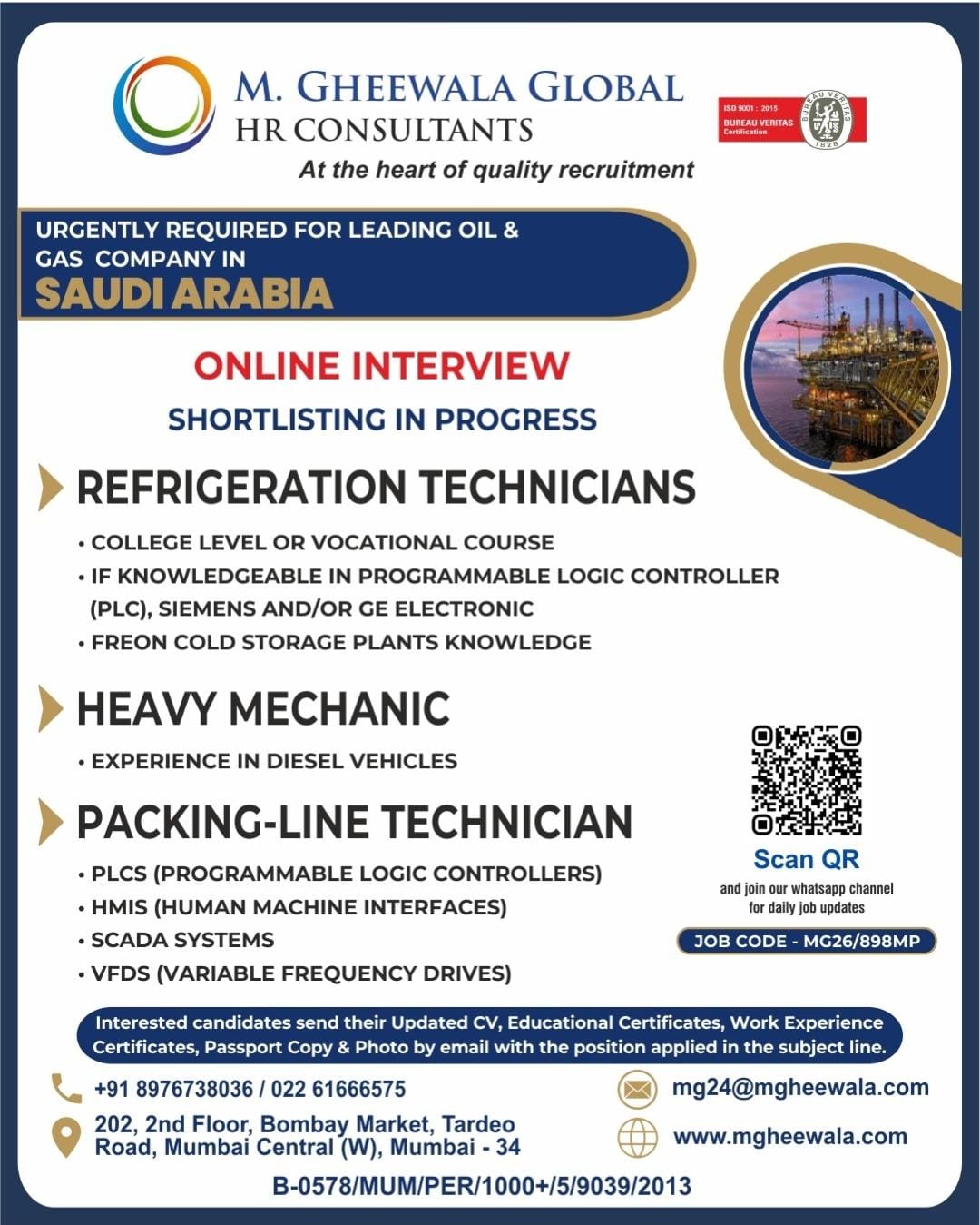 HITING FOR LEADING OIL AND GAS COMPANY IN KSA