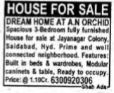 HOUSE FOR SALE
