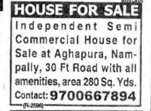 HOUSE FOR SALE