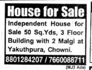 HOUSE FOR SAME -YAKHUTPURA