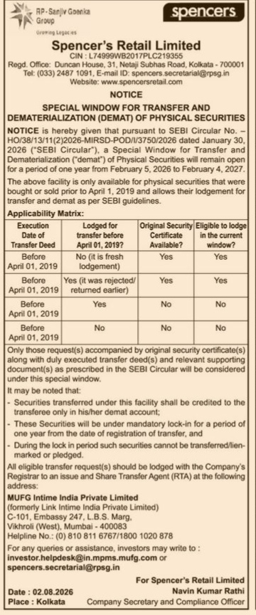 Important Notice to Shareholders: Dematerialization of Physical Securities