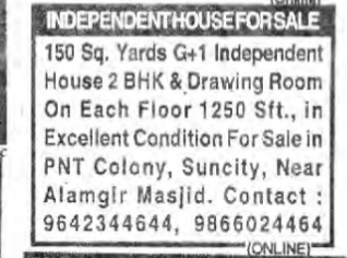 INDEPENDENT HOUSE FOR SALE