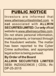 Investor Alert: Imposter Website Warning from Allwin Securities Limited