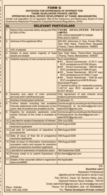 Invitation for expression of interest for theme developers