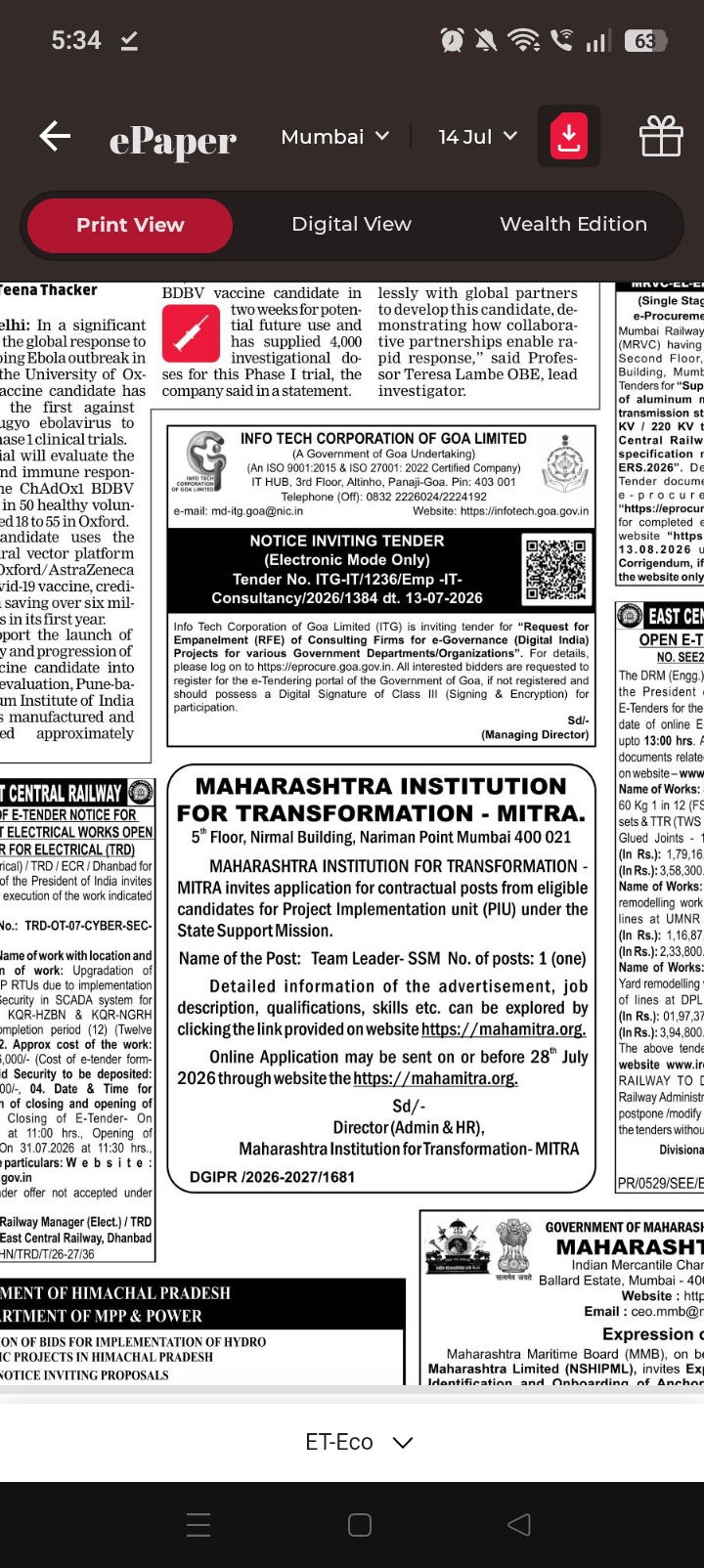 INVITATION OF EXPRESSION OF INTEREST