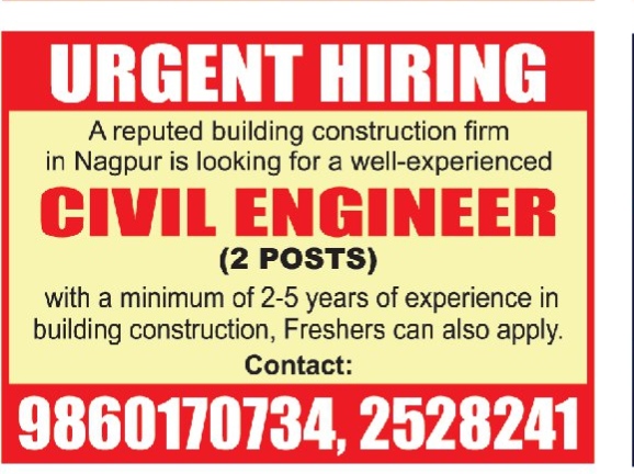 JOB OPENING FOR CIVIL ENGINEER