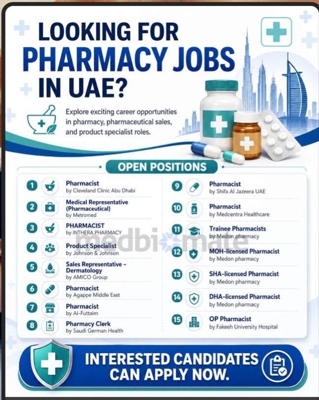 JOB OPENING FOR PHARMACY - UAE
