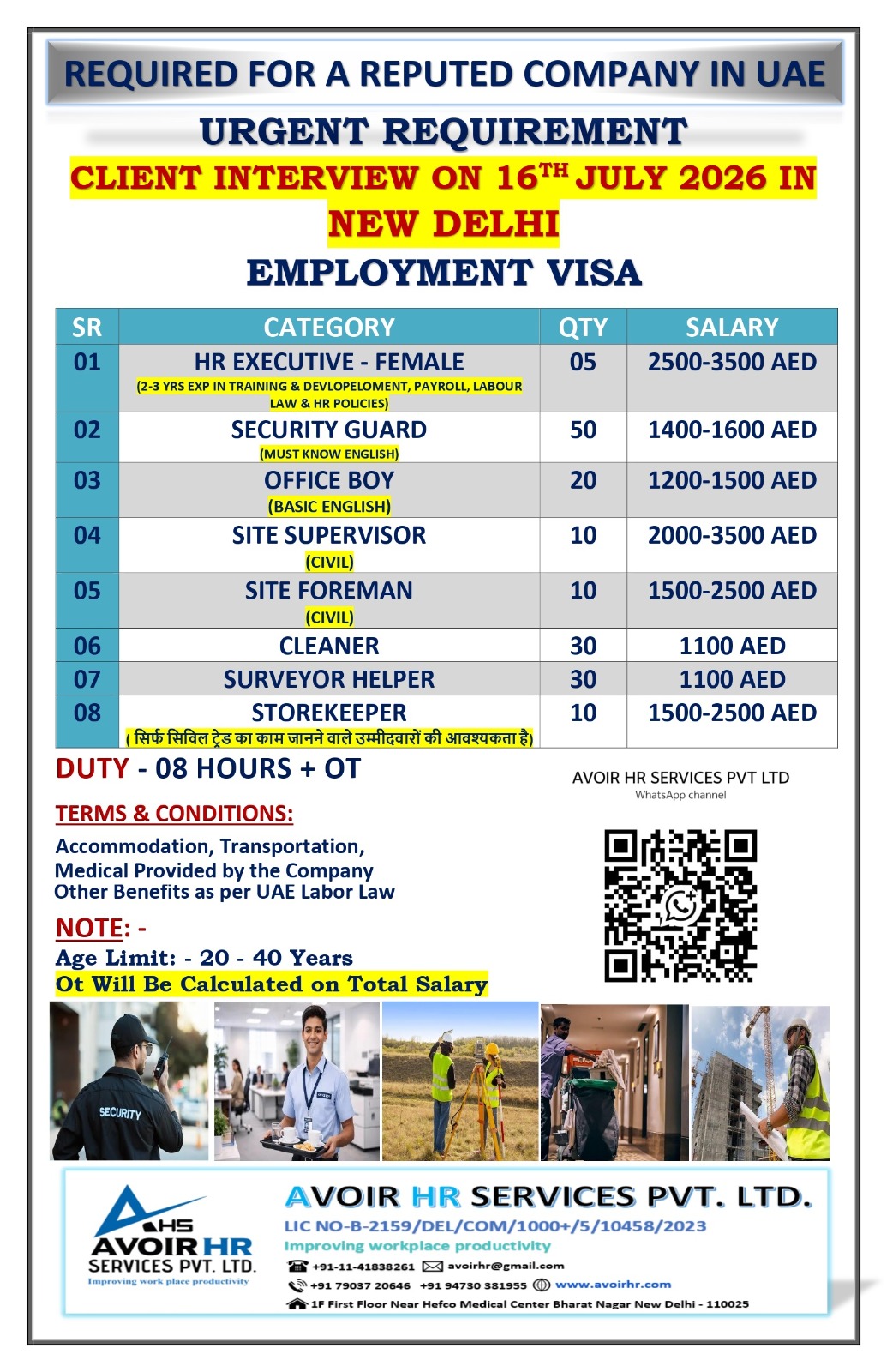 JOB -OPENING FOR UAE COMPANY