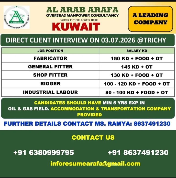 job opening in Kuwait