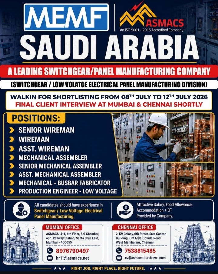 JOB OPENING IN SAUDI ARABIA