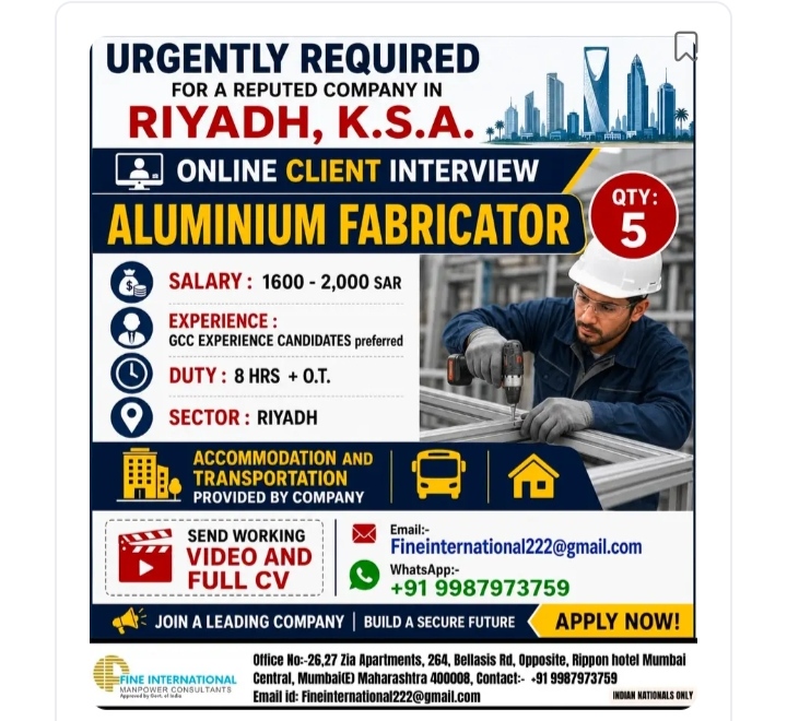 JOB OPENING - SAUDI ARABIA