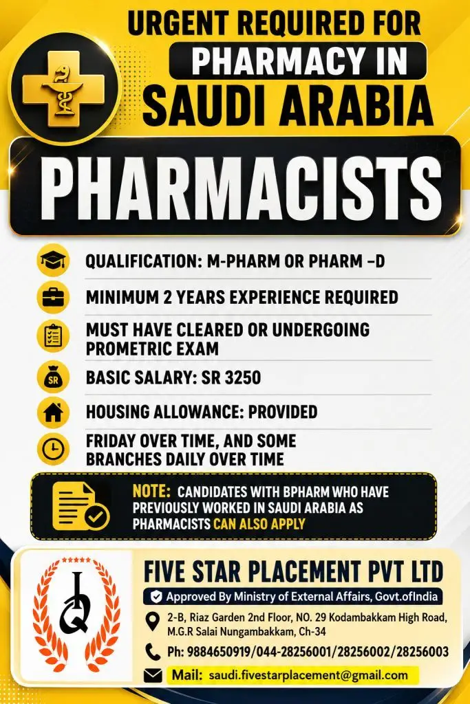 JOB OPENING - SAUDI ARABIA