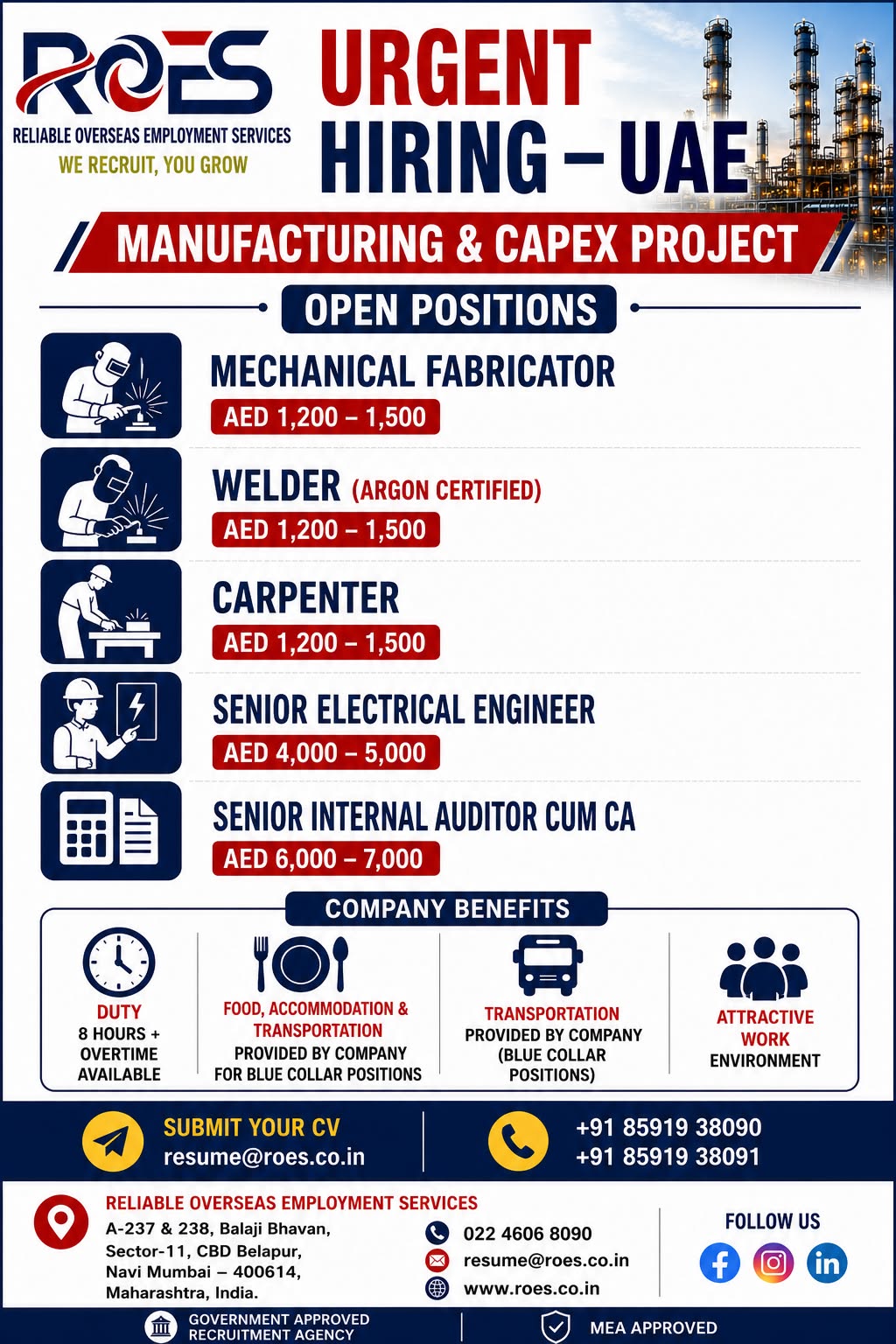 JOB OPPORTUNITY AT - DUBAI