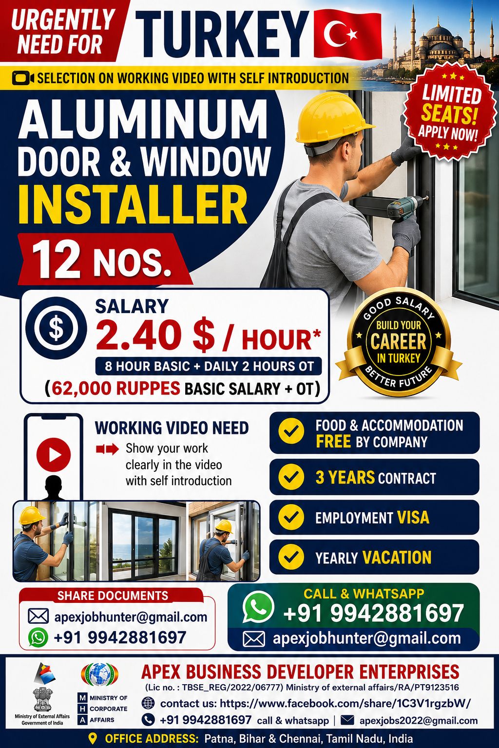 JOB OPPORTUNITY IN TURKEY
