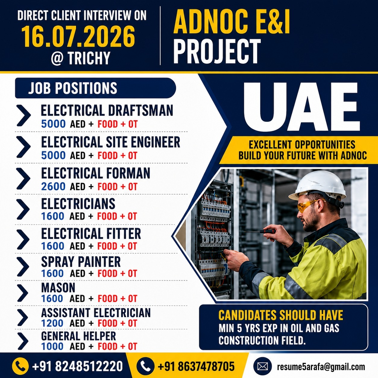 JOB OPPORTUNITY IN UAE