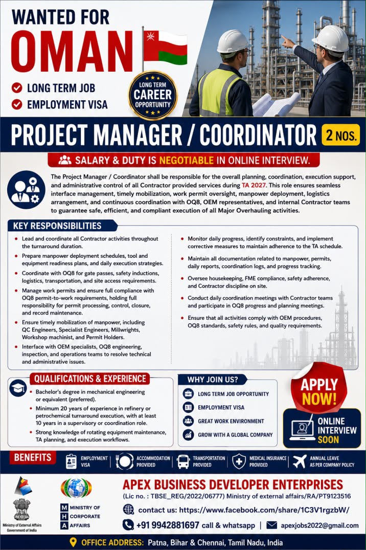JOB OPPORTUNITY- OMAN