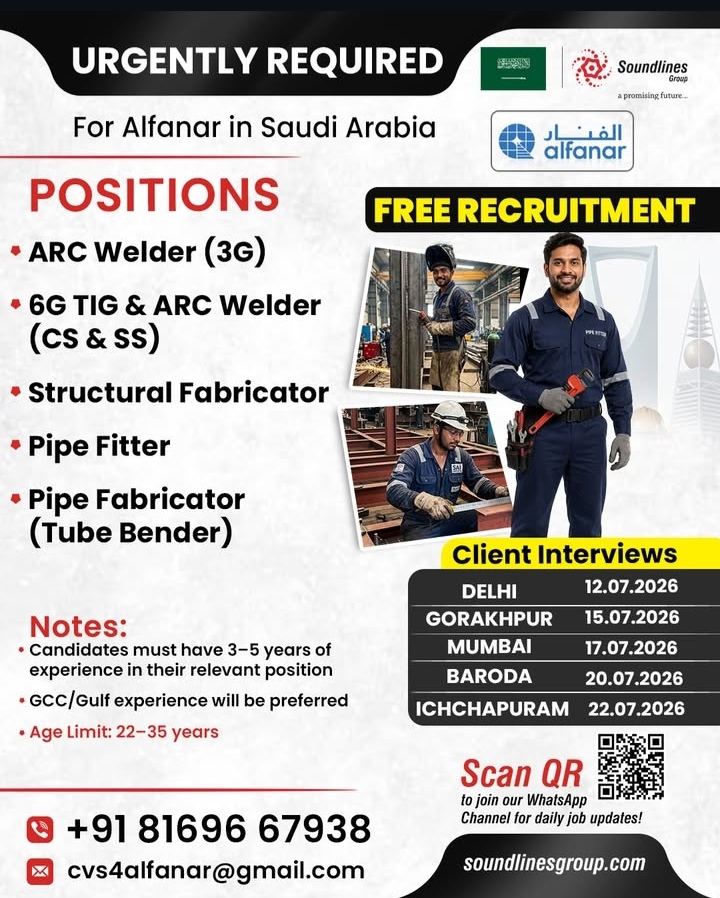 JOB OPPORTUNITY - SAUDI ARABIA