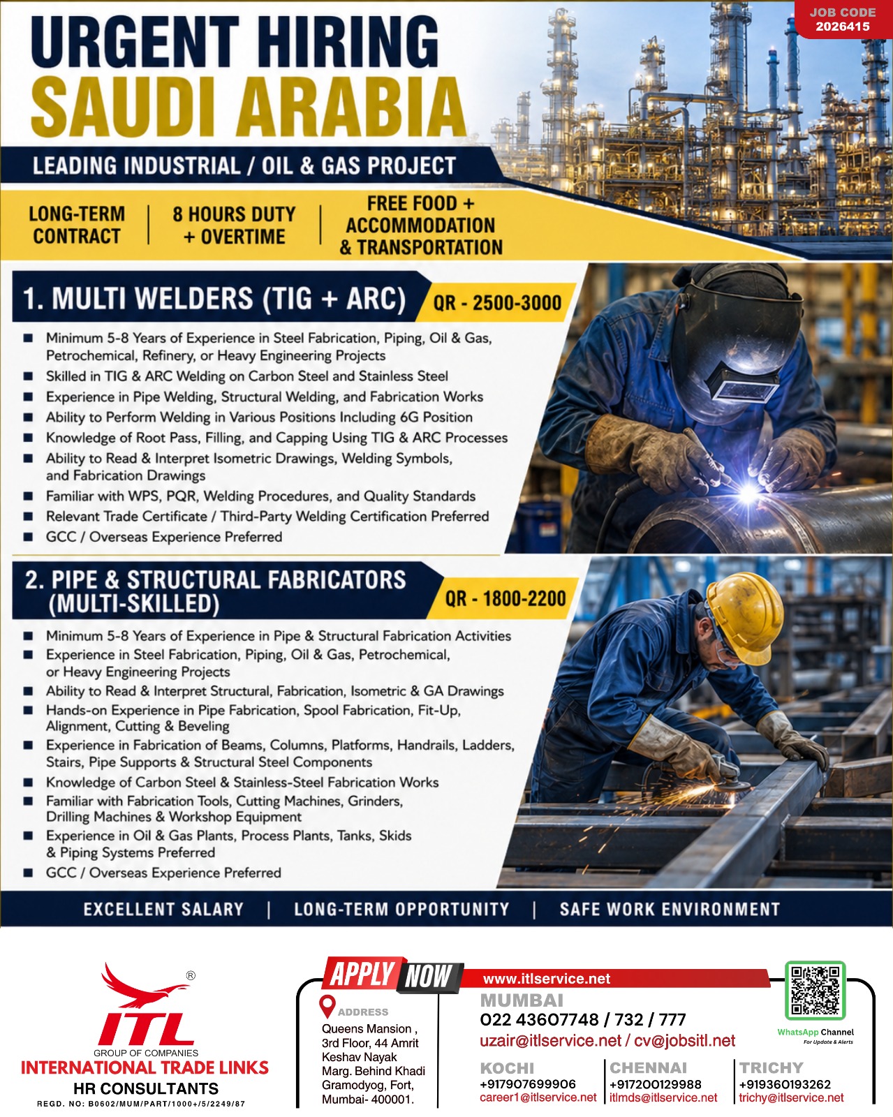 JOB OPPORTUNITY-SAUDI ARABIA