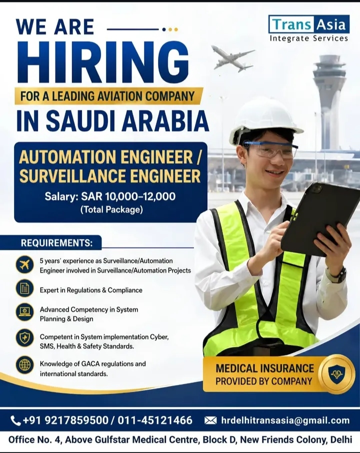 job opportunity - Saudi Arabia