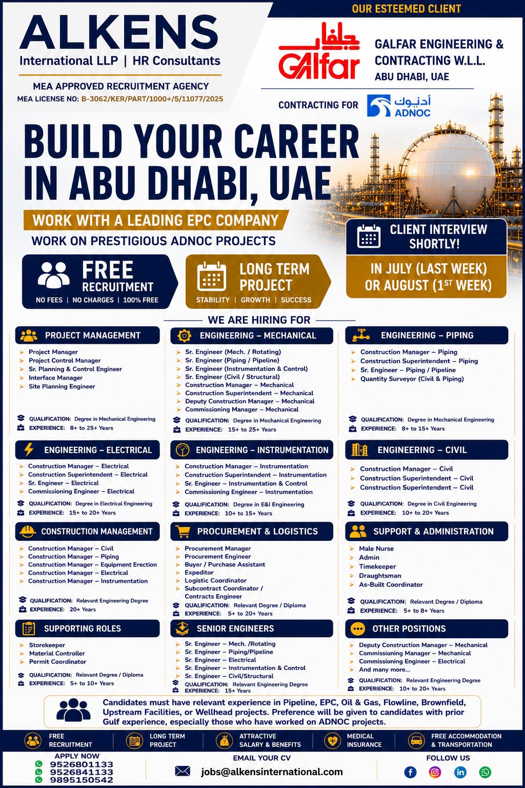JOB OPPORTUNITY -UAE