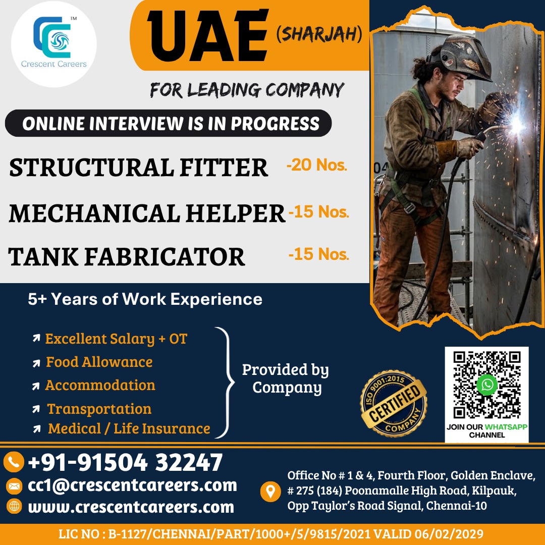 JOB OPPORTUNITY - UAE